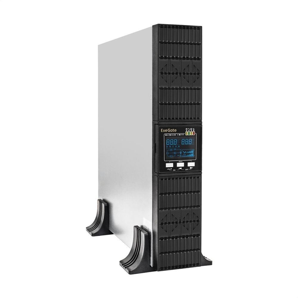 Exegate EP285646RUS ИБП On-line ExeGate PowerExpert ULS-1000.LCD.AVR.C13.USB.RS232.SNMP.2U <1000VA/1000W, On-Line, PF=1, LCD, 4*IEC-C13, RS232, USB, SNMP-slot, Rackmount 2U/Tower, Black>