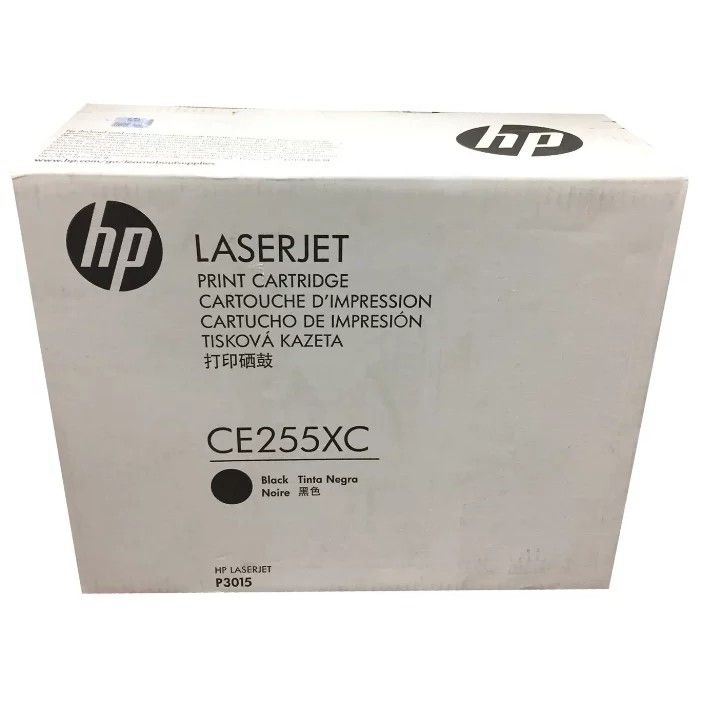 HP Картридж CE255XC 55X лазерный увеличенной емкости (13500 стр) (белая корпоративная коробка)