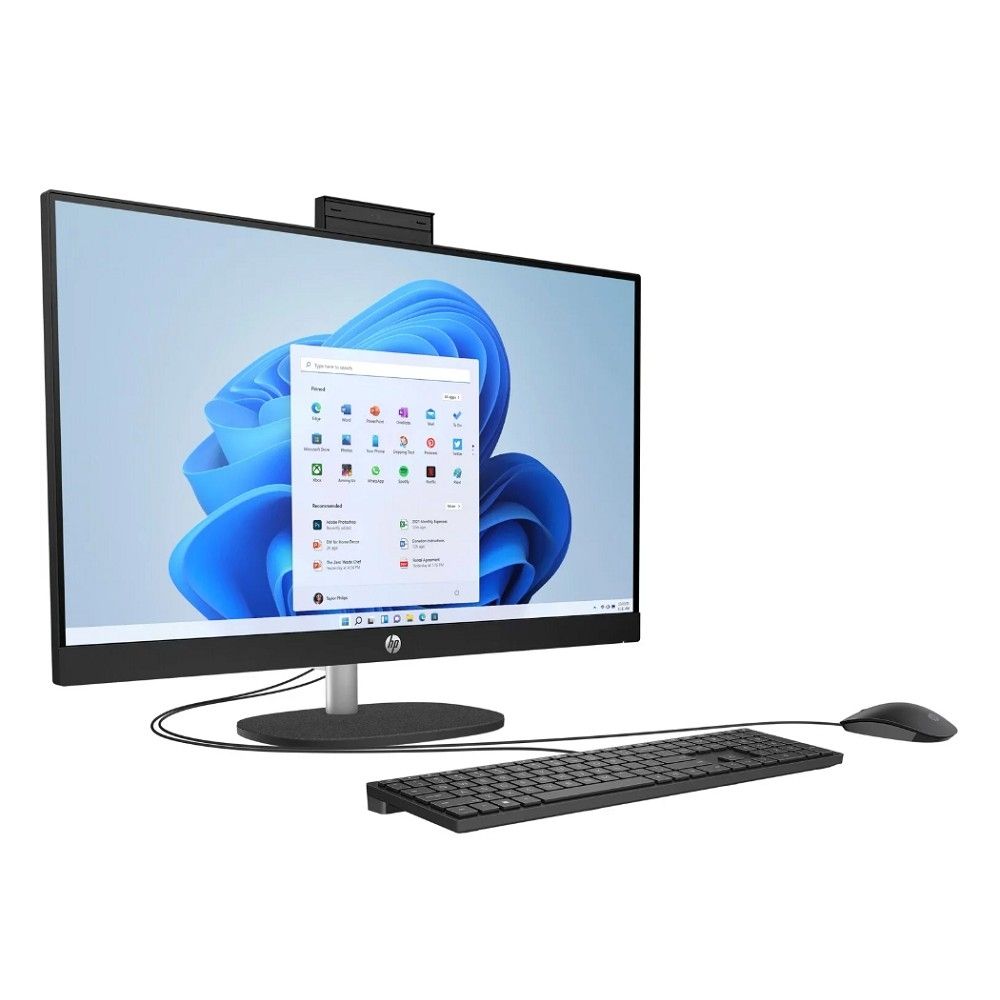 HP All-in-One 27-cr1004nh [A0CM1EA] Black 27" {FHD  Ultra 7 155U(2Ghz)/16384Mb/512PCISSDGb/noDVD/Int:Intel Iris X/DOS +  kbd mouse}