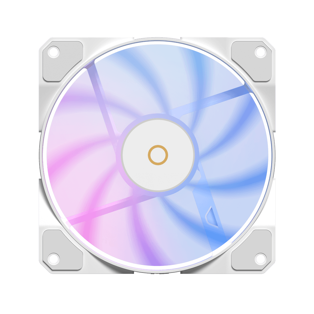 Кулер для корпуса/ Case Cooler Ocypus Beta F12 WH ARGB REVERSE BLADE (120x120x25mm, 4-pin PWM, ARGB, 56.5CFM, 29dBA, 1600RPM, White)