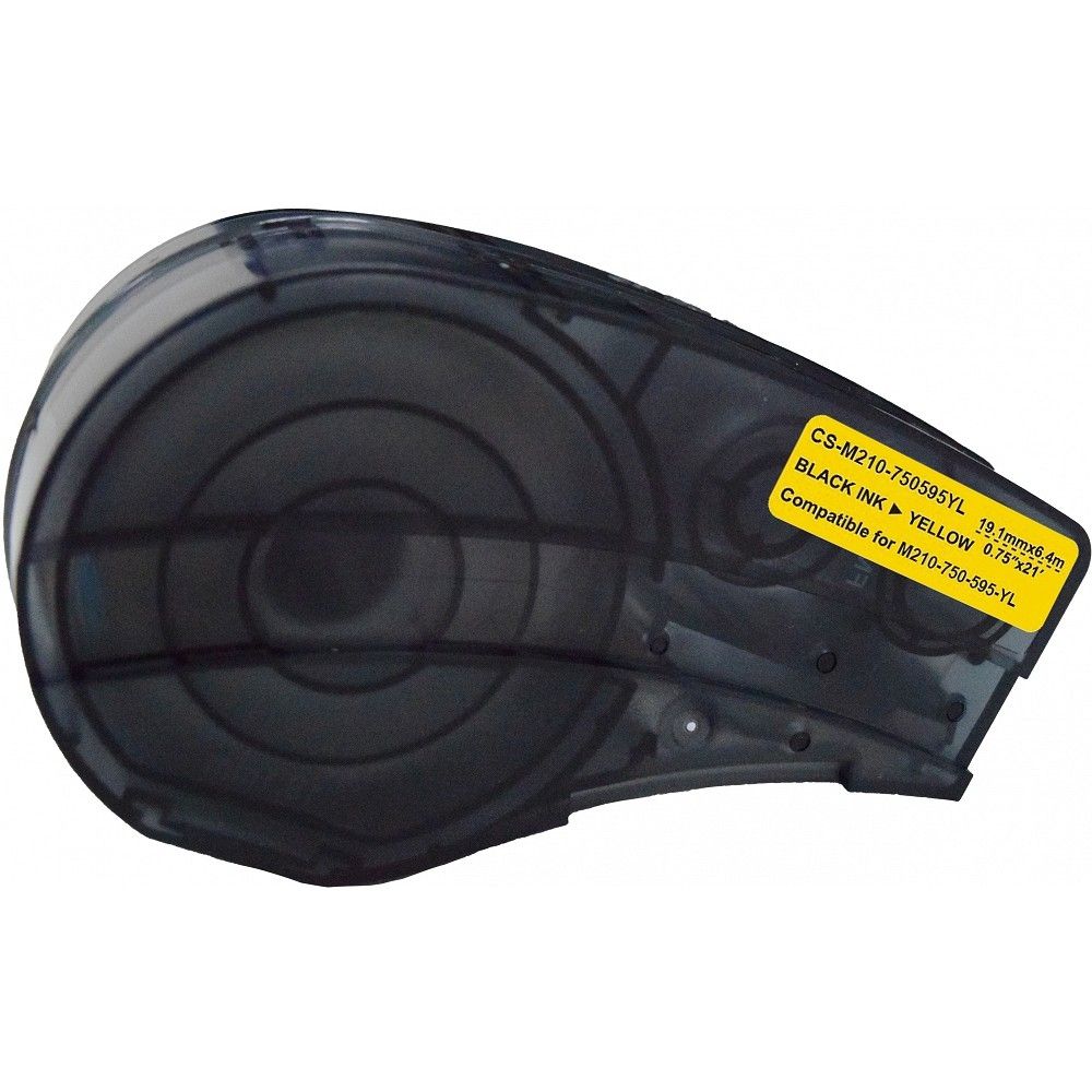 Картридж ленточный Cactus CS-M210-750595YL M210-750-595-YL черный на желтом 19.1x6.4 для Brady M210/M211/M210-LAB