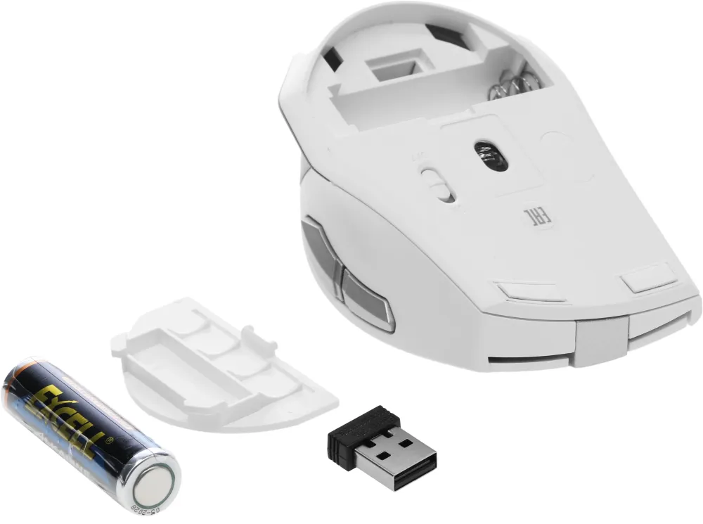 Мышь A4Tech Fstyler FG35S серебристый/белый оптическая 2000dpi silent беспров. USB 5but (FG35S USB SILVER)