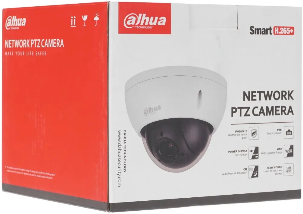 Камера видеонаблюдения IP Dahua DH-SD22204UE-GN 2.7-11мм цв. корп.:белый
