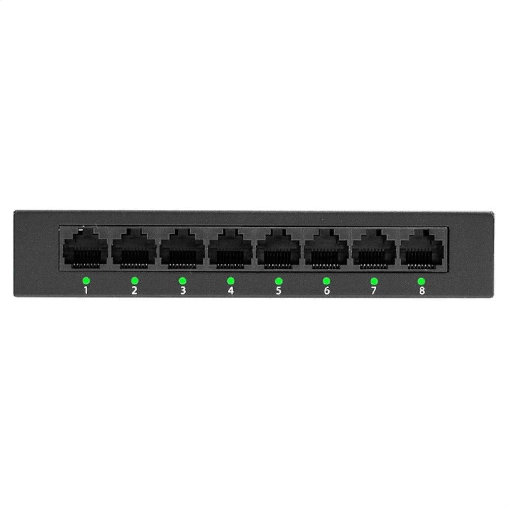 Exegate EX298690RUS Коммутатор неуправляемый ExeGate EDES-1008D (8-портовый UTP 10/100Mbps, металлический корпус, с функцией энергосбережения (EEE), настольный/настенный)