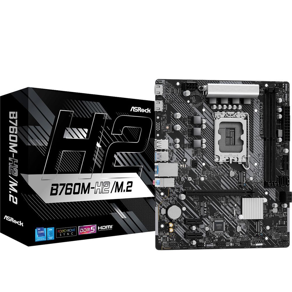 ASROCK B760M-H2/M.2, LGA 1700, Intel B760, mATX, Ret