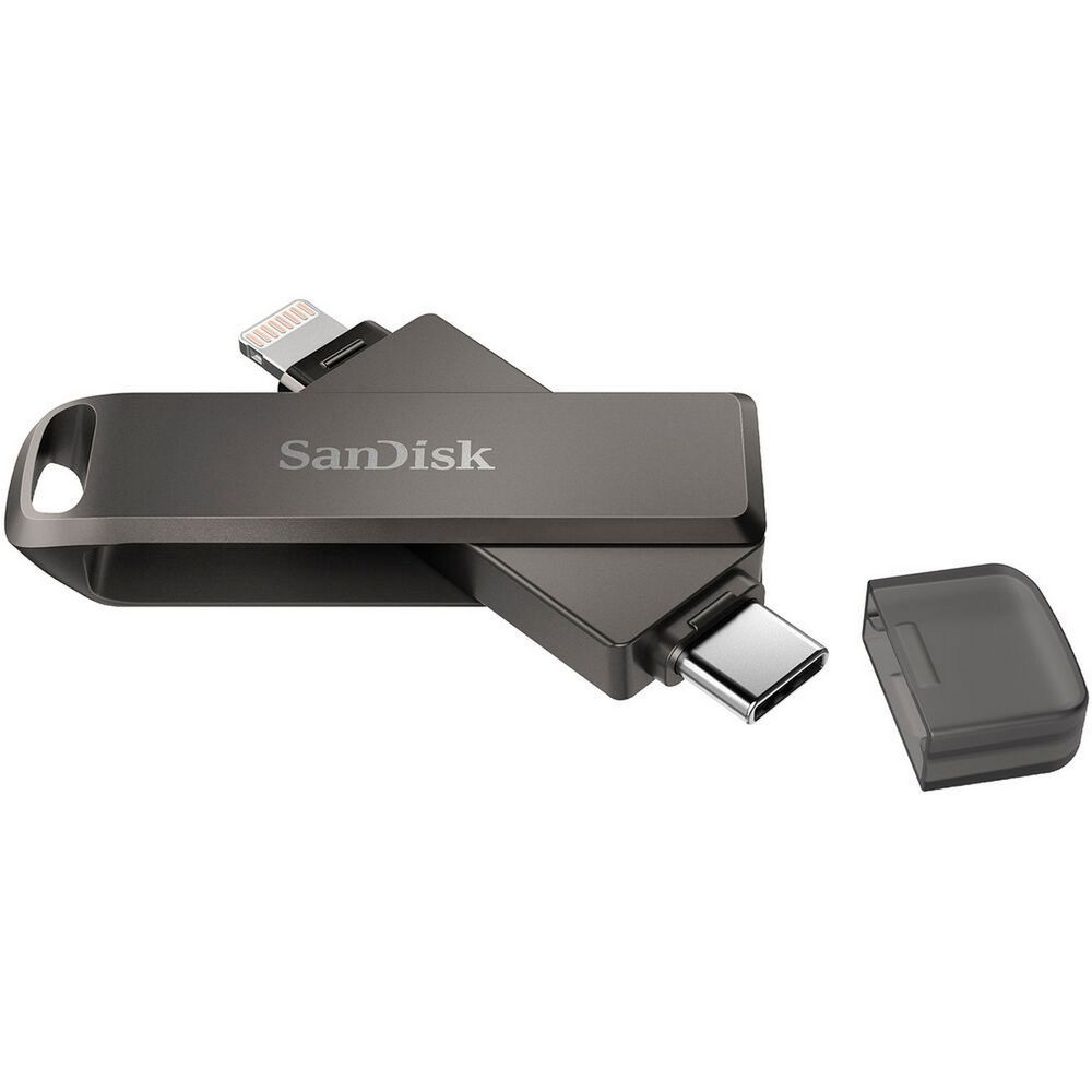 USB накопитель SanDisk iXpand Flash Drive Luxe 128GB - USB-C + Lightning - for iPhone, iPad, Mac USB Type-C devices including Android