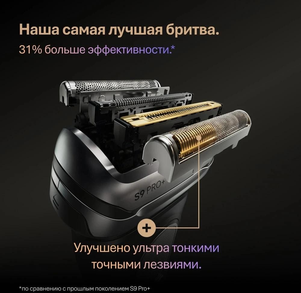 Бритва сетчатая Braun 9600s реж.эл.:5 питан.:аккум. черный/серый