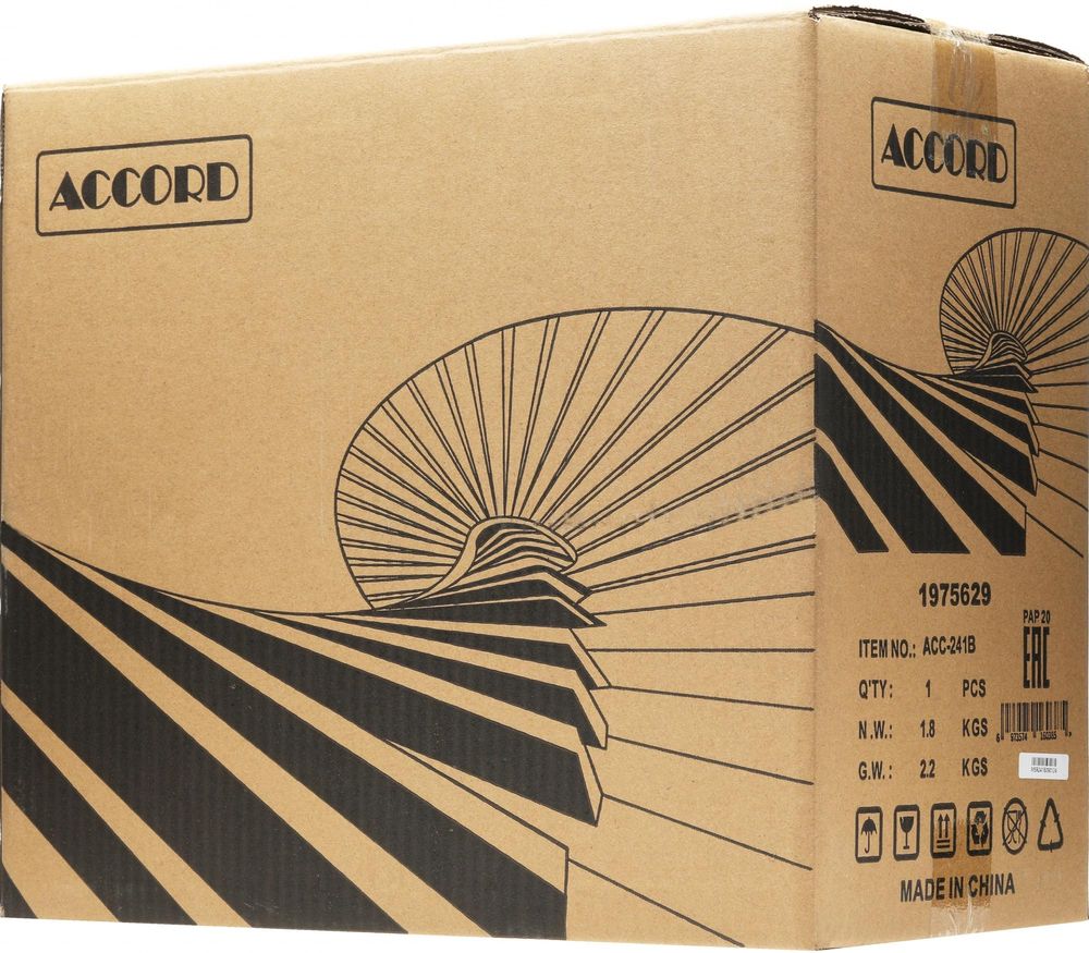 Корпус Accord ENTRY ACC-241 черный без БП mATX 2xUSB2.0 audio