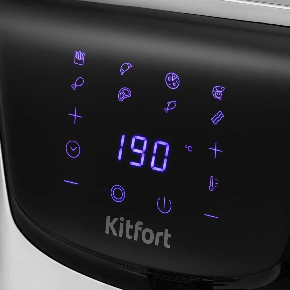 Аэрогриль Kitfort КТ-2232 1700Вт серебристый/черный