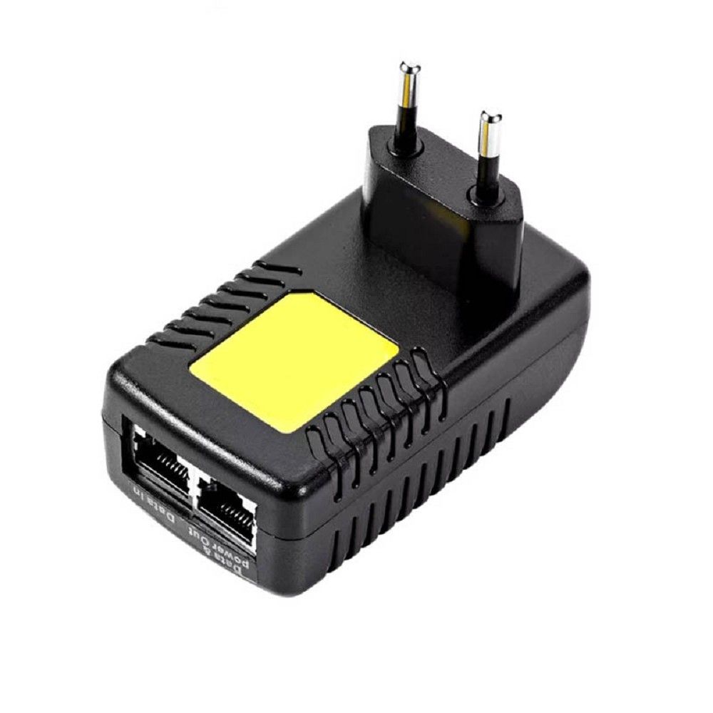 ORIENT SAP-48POE, PoE инжектор питания 24 Вт, AC 100-240V/ DC 48V, 0.5A, вход: RJ45 LAN 10/100, выход: RJ45 PoE тип B (4/5+,7/, совместим с оборудованием PoE IEEE 802.3af, уст.в розетку (29968)