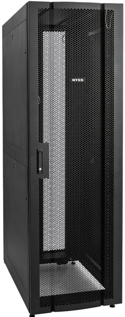 Шкаф серверный NTSS Премиум (NTSS-DS42-80120-V3.1) напольный 42U 800x1200мм пер.дв.стекл металл 2 бок.пан. 900кг черный
