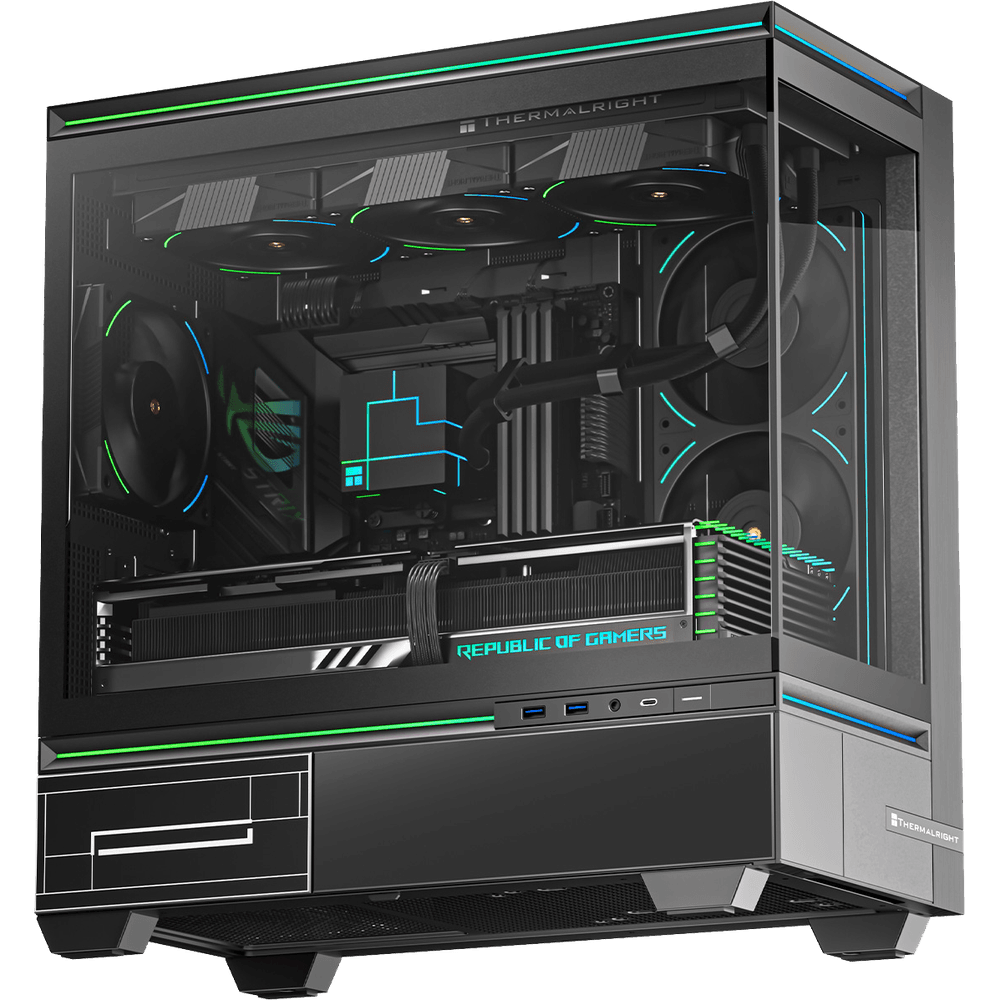 Корпус без блока питания/ Case Thermalright M10, Mini-Tower, TG, ARGB, no fans, 2xUSB-A 3.0, 1xUSB Type-C, mATX, mITX Black
