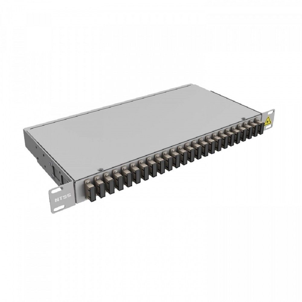 NTSS Кросс 19" NTSS PREMIUM, предсобранный 1U, 8 портов SC/UPC duplex, 62.5/125 мкм, (сплошная панель, розетки, сплайс, КДЗС, пигтейлы) NTSS-RFOB-PM-1U-8-2SC/U-62.5-SP1.5G0A