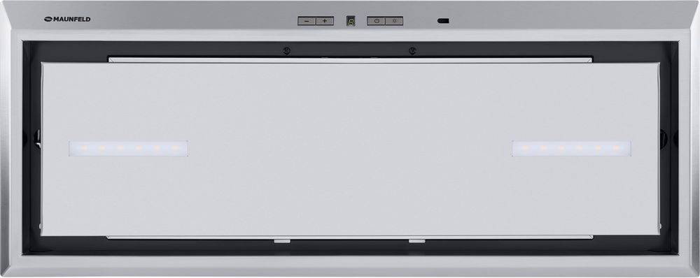 ВЫТЯЖКА MAUNFELD URANIA 74 INOX/ Тип: встраиваемая, 71.6см, электронное управление, 1250 м3, площадь кухни до 50м2, 4 скорости, в опции угольный фильтр CF 172C, цвет:нержавеющая сталь