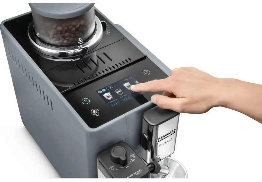 Кофемашина Delonghi Rivelia EXAM440.55.G 1450Вт серый