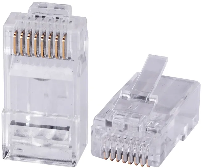 Cabeus 8P8C-C6-FC Коннектор RJ-45 быстрой установки под витую пару, категория 6 , универсальный (для одножильного и многожильного кабеля) для проводников с толщиной по изоляции до 1,05 мм