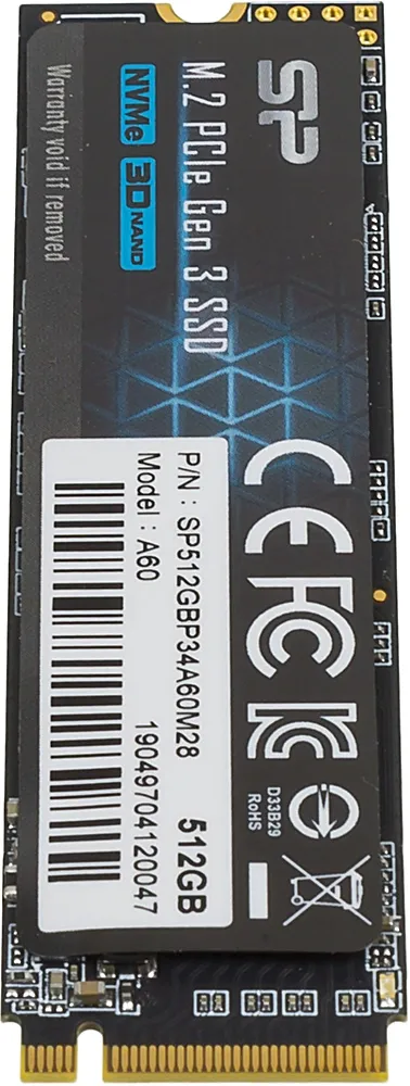 Накопитель SSD Silicon Power PCIe 3.0 x4 512GB SP512GBP34A60M28 M-Series M.2 2280