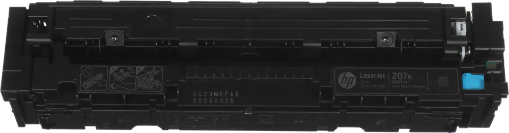 Картридж лазерный HP 207A W2211A голубой бар.в компл. (1250стр.) для HP M255/MFP M282/M283
