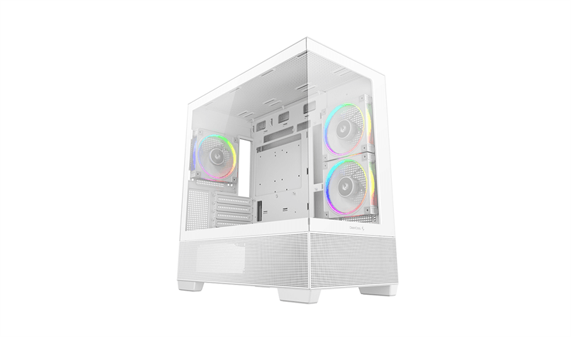корпус Deepcool CG380 3F WH без БП, боковое окно (панорама), 3x120mm ARGB PWM вентилятора, белый, mATX (R-CG380-WHAGM3-G)
