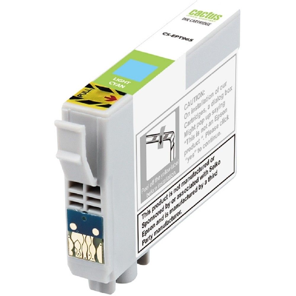 Картридж струйный Cactus CS-EPT965 T0965 светло-голубой (13мл) для Epson Stylus Photo R2880 с чипом