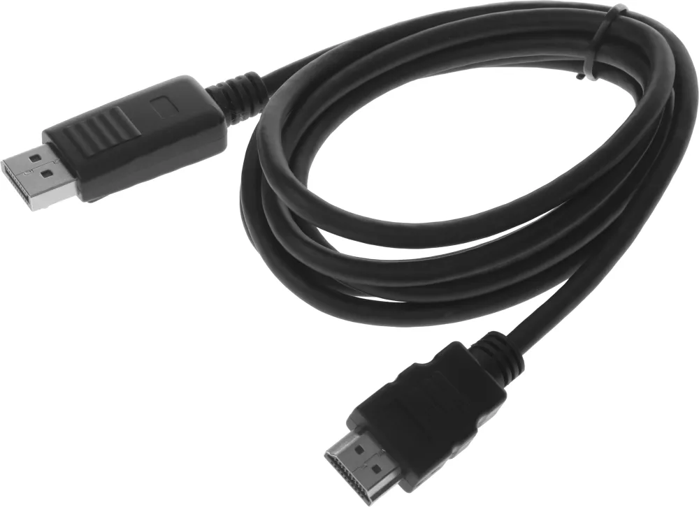 Кабель аудио-видео Buro DisplayPort (m)/HDMI (m) 1.8м. позолоч.конт. черный (BHP RET HDMI_DPP18)