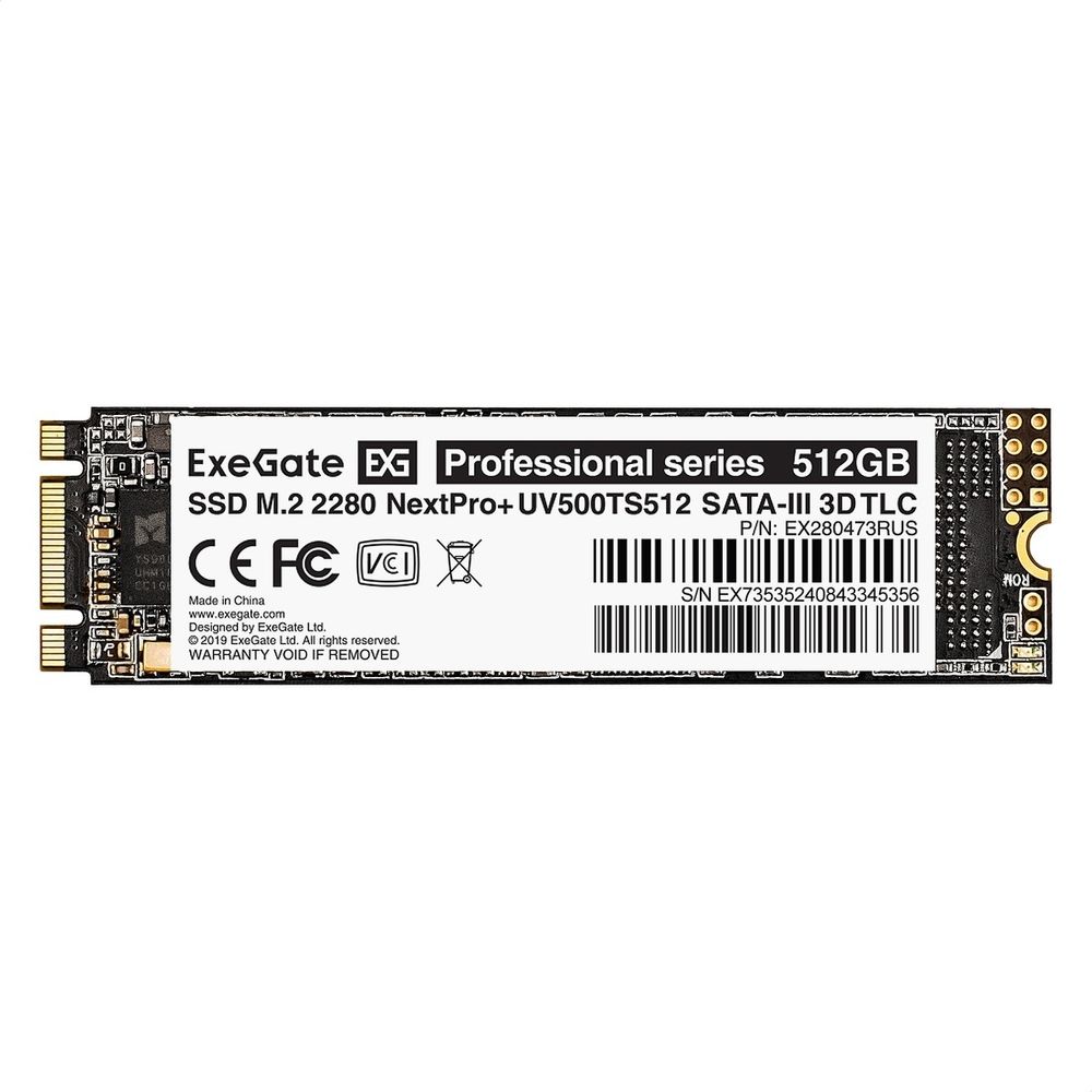 Накопитель SSD M.2 ExeGate 512GB Next Pro+ Series EX280473RUS