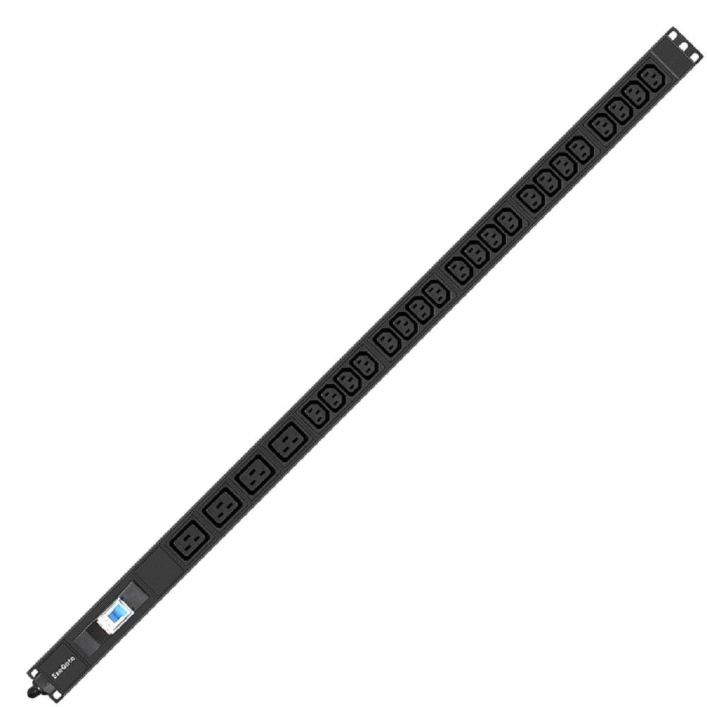 Exegate EX296174RUS Блок розеток вертикальный ExeGate ServerPro PDU-V420 Al-20C134C19-IEC309-32A-1P (19", 1U, Алюминий, 20 IEC 320 C13, 4 IEC 320 C19, IEC 60309 32A (2P+E), VDE-250V-32A-3*4mm2, 3 метр