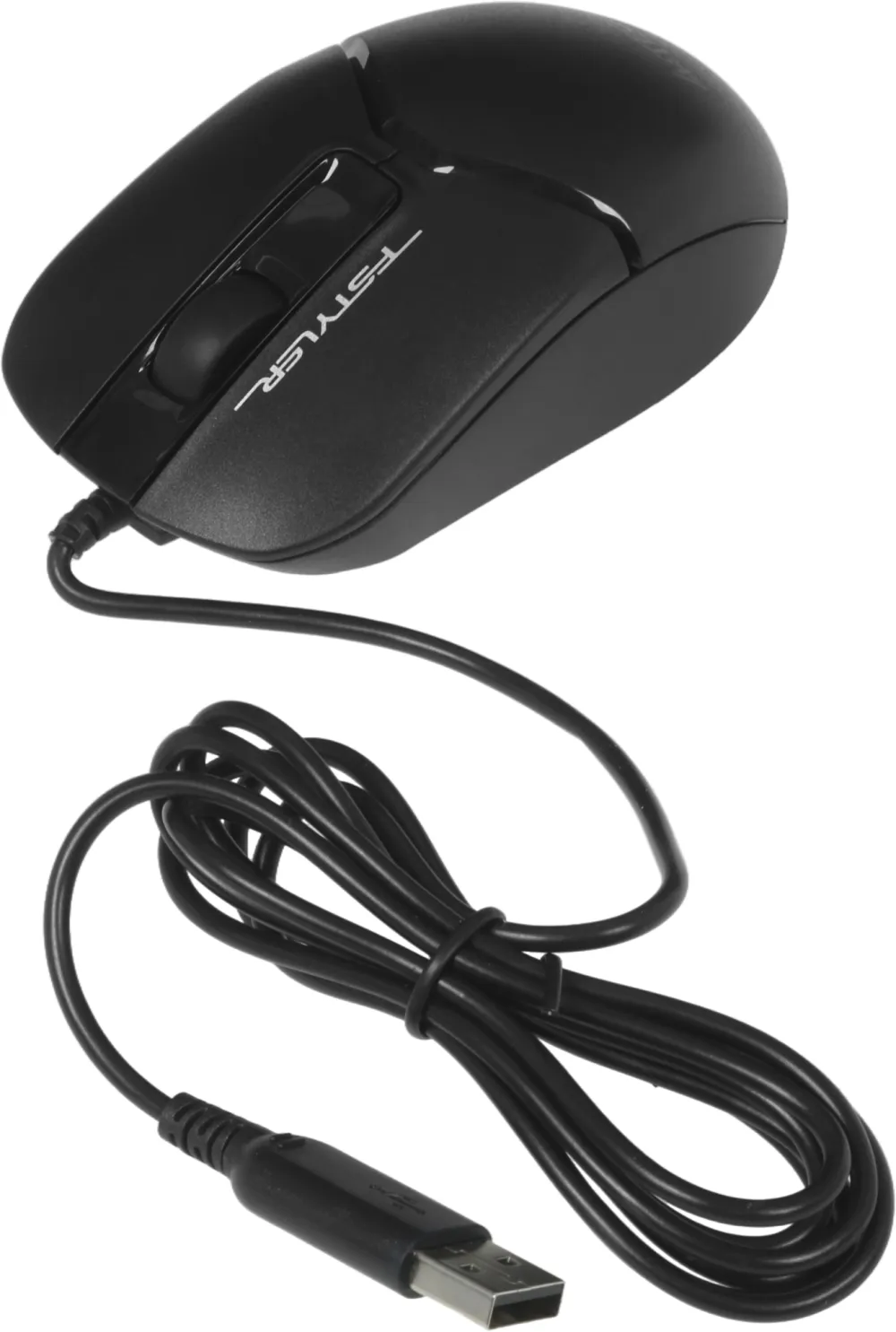 Мышь A4Tech Fstyler FM12 черный оптическая 1200dpi USB 3but (FM12 BLACK)