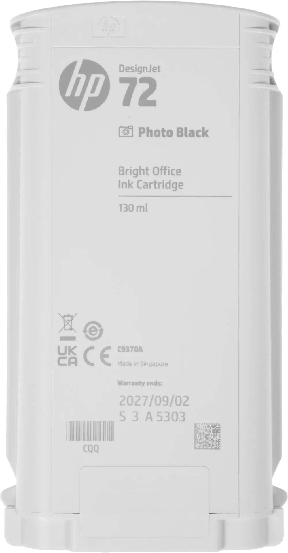 Картридж струйный HP 72 C9370A фото черный (130мл) для HP DJ T1100/T610