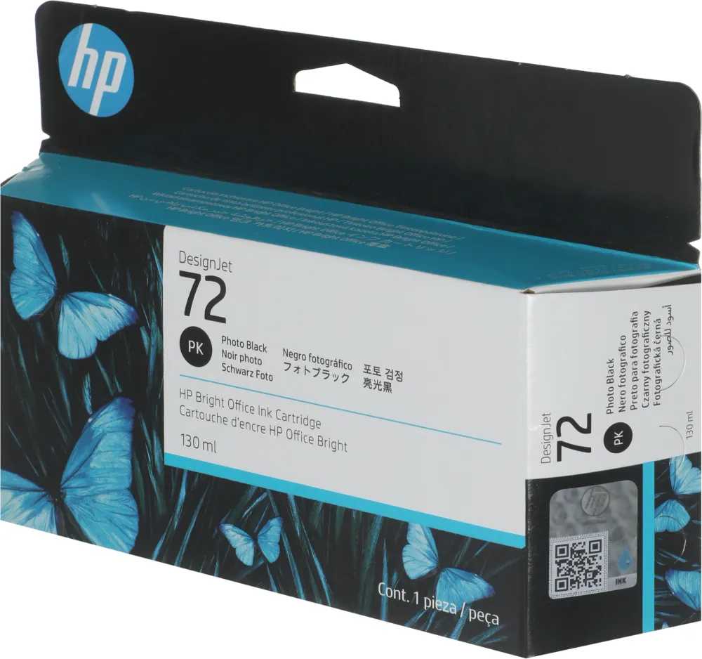 Картридж струйный HP 72 C9370A фото черный (130мл) для HP DJ T1100/T610