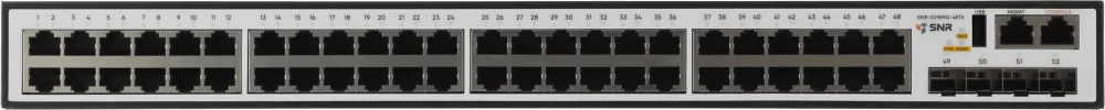 Коммутатор SNR SNR-S2989G-48TX (L2+) 48x1Гбит/с 4SFP+ управляемый