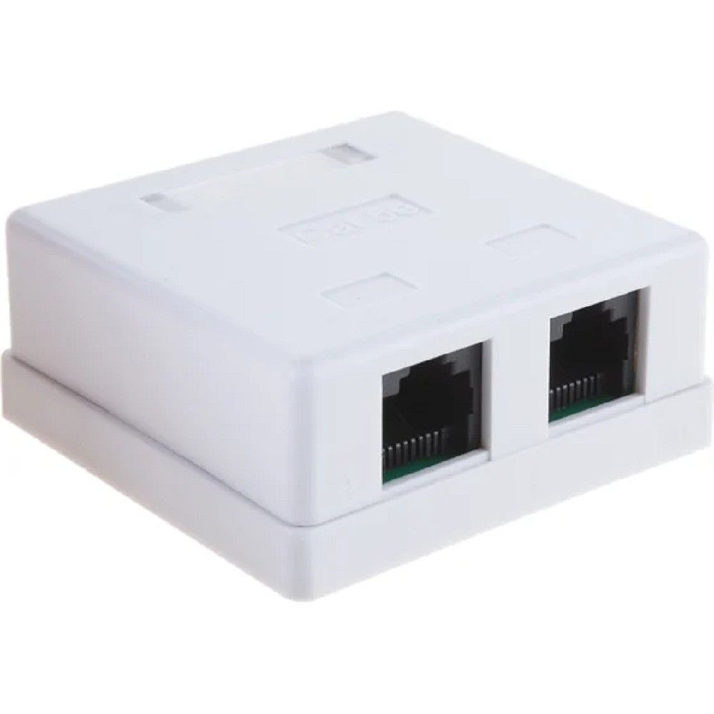 Gembird NA214 RJ-45 Розетка  кат.5e внешняя 2 порта, 110&Krone