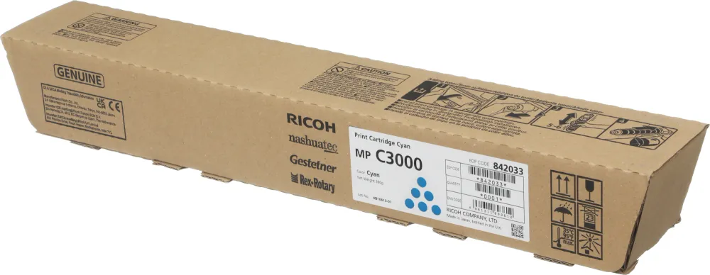 Картридж лазерный Ricoh MP C3000E-C 842033 голубой (15000стр.) для Ricoh Ricoh Aficio MP C2000/C2500/C3000
