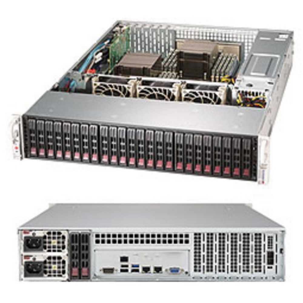 Платформа системного блока SuperMicro SSG-2029P-ACR24L 2U Rackmount  CSE-216BTS-R1K23LPB  X11DPH-T  SAS3  SATA3 ; RAID 0, 1, 5, 10
