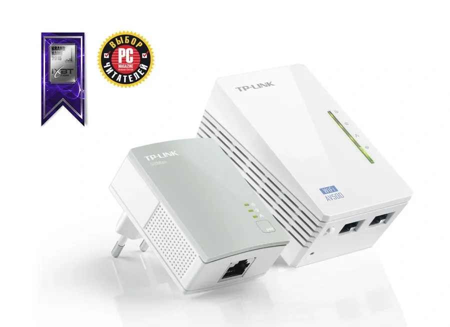 Сетевой адаптер HomePlug AV TP-Link TL-WPA4220 KIT AV600 Fast Ethernet