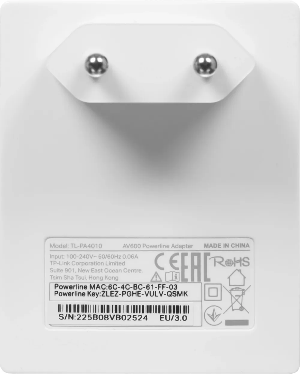 Сетевой адаптер HomePlug AV TP-Link TL-WPA4220 KIT AV600 Fast Ethernet