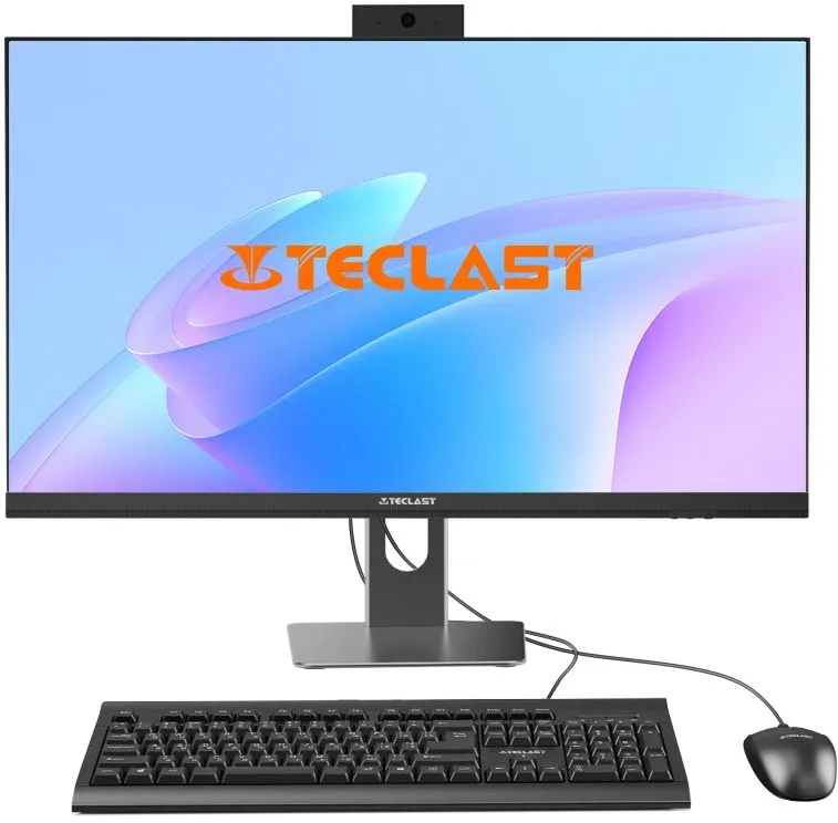Моноблок Teclast T27 Air 27" 2K i5 14450HX (4.8) 16Gb SSD512Gb Iris Xe Windows 11 Pro GbitEth WiFi BT 120W клавиатура мышь белый 1920x1080