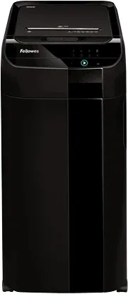 Шредер Fellowes AutoMax 450C черный с автоподачей (секр.P-4) фрагменты 450лист. 68лтр. скрепки скобы пл.карты CD