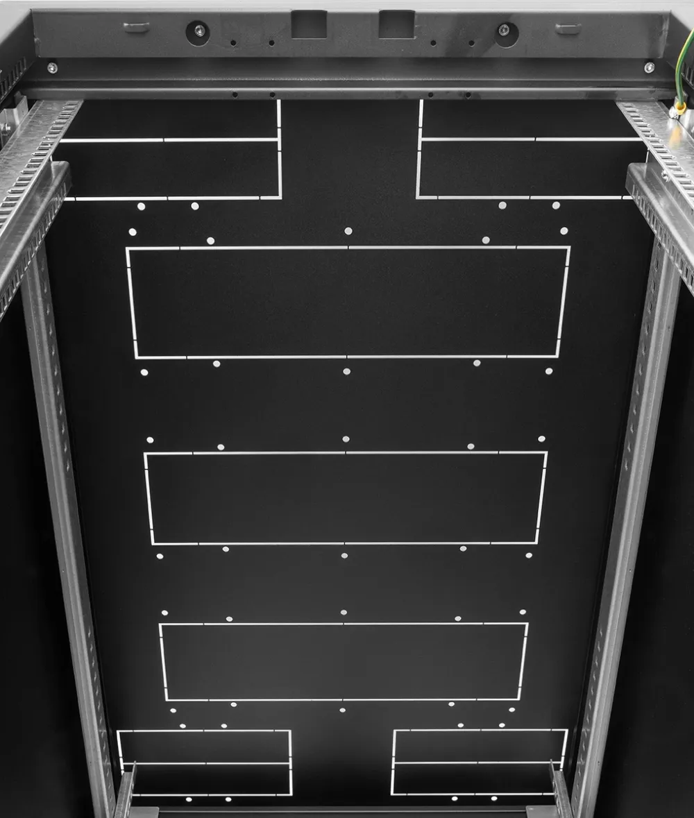 ЦМО Шкаф серверный напольный 24U (600 x 1000) дверь перфорированная 2 шт., чёрный, ШТК-М-24.6.10-44АА-9005