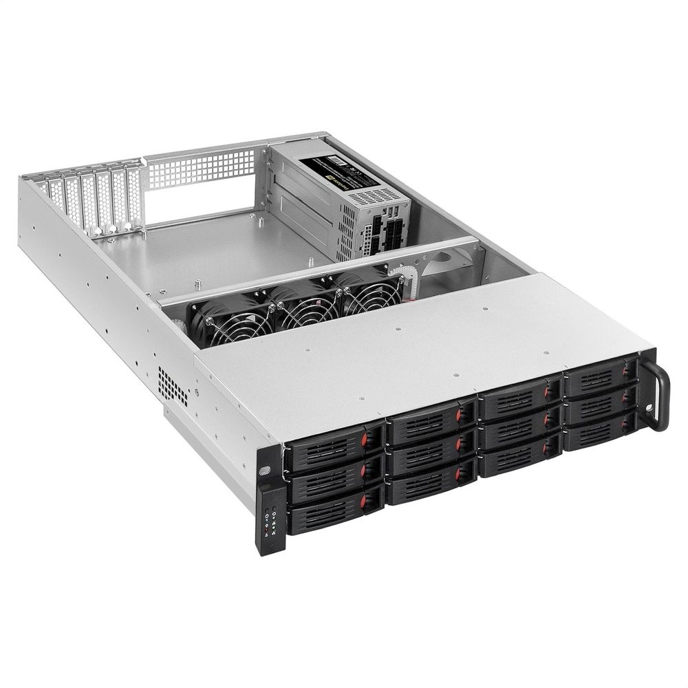 Exegate EX294276RUS Серверная платформа ExeGate Pro 2U660-HS12 <RM 19", высота 2U, глубина 660, Redundant БП 2x800W, 12xHotSwap>