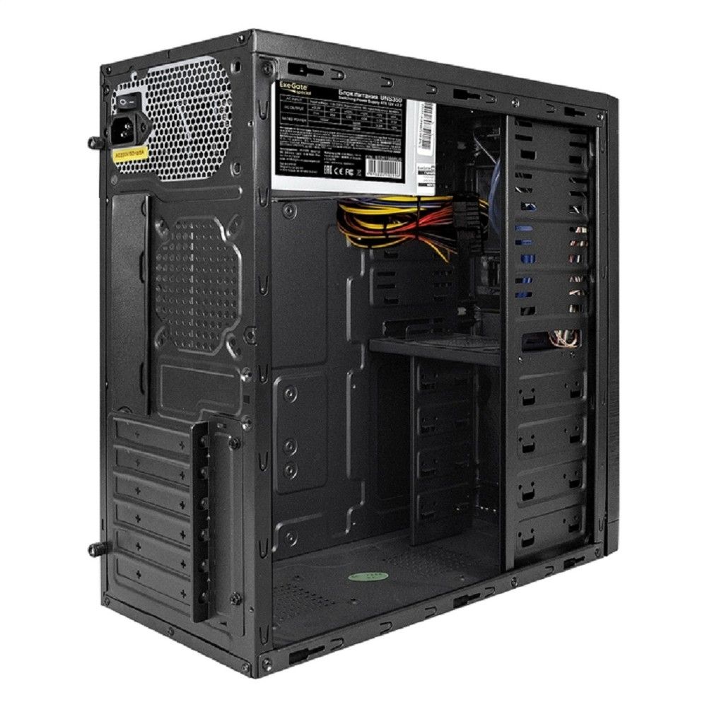 Exegate EX299349RUS Корпус Miditower ExeGate XP-330U-UNS350 (ATX, БП UNS350 с вент. 12см, 2*USB+2*USB3.0, аудио, черный)