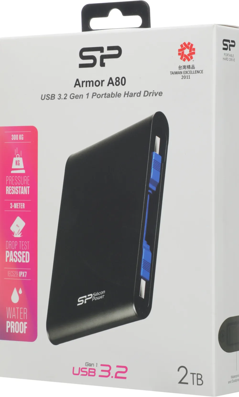Жесткий диск Silicon Power USB3.0 2TB SP020TBPHDA80S3K A80 Armor 2.5" черный