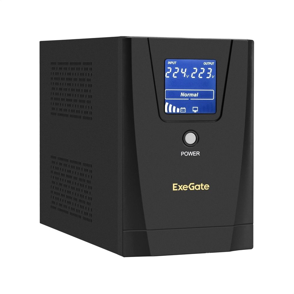 ИБП ExeGate SpecialPro Smart LLB-1200.LCD.AVR.C13.RJ.USB <1200VA/750W, LCD, AVR, 6*IEC-C13, RJ45/11, USB, Black>