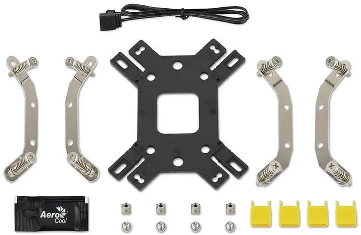 Устройство охлаждения(кулер) Aerocool Cylon 4F ARGB Soc-AM5/AM4/1200/1700/1851 белый 4-pin 14-26dB Al+Cu 145W 550gr Ret (CYLON 4F WH ARGB PWM 4P)
