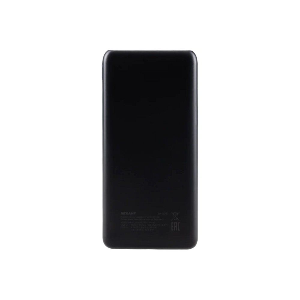 Rexant (30-2051) Портативное зарядное устройство Power Bank (аккумуляторная батарея) 10000 mAh с Quick Charge и Power Delivery, черное