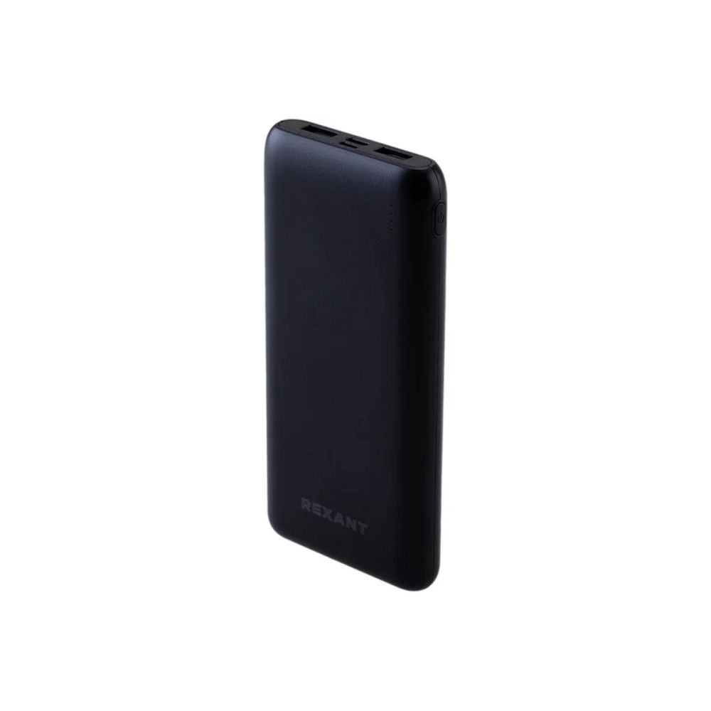 Rexant (30-2051) Портативное зарядное устройство Power Bank (аккумуляторная батарея) 10000 mAh с Quick Charge и Power Delivery, черное