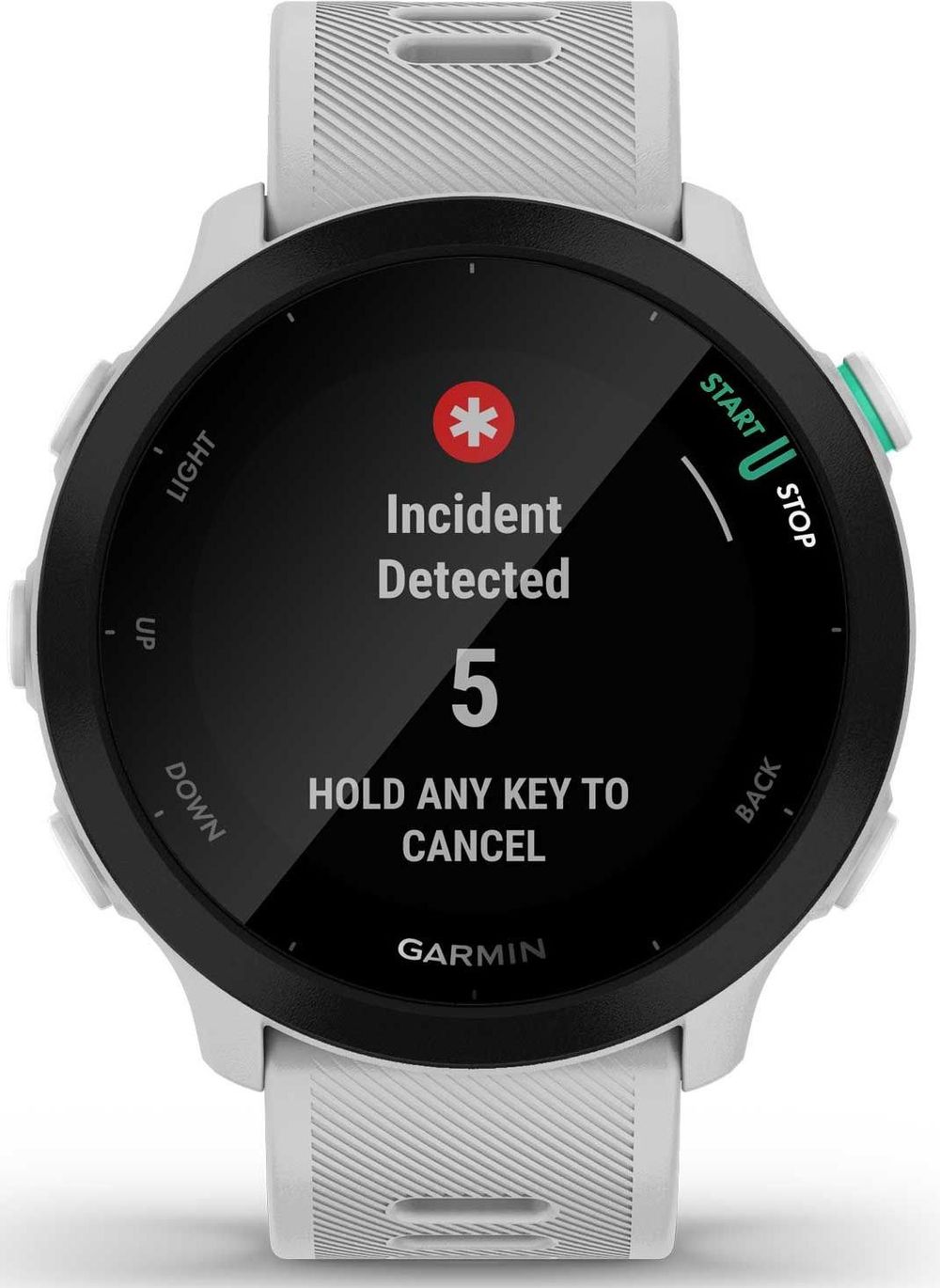 Смарт-часы Garmin Forerunner 55 42мм 1.04" LCD корп.белый рем.белый разм.брасл.:127-220мм (010-02562-11)