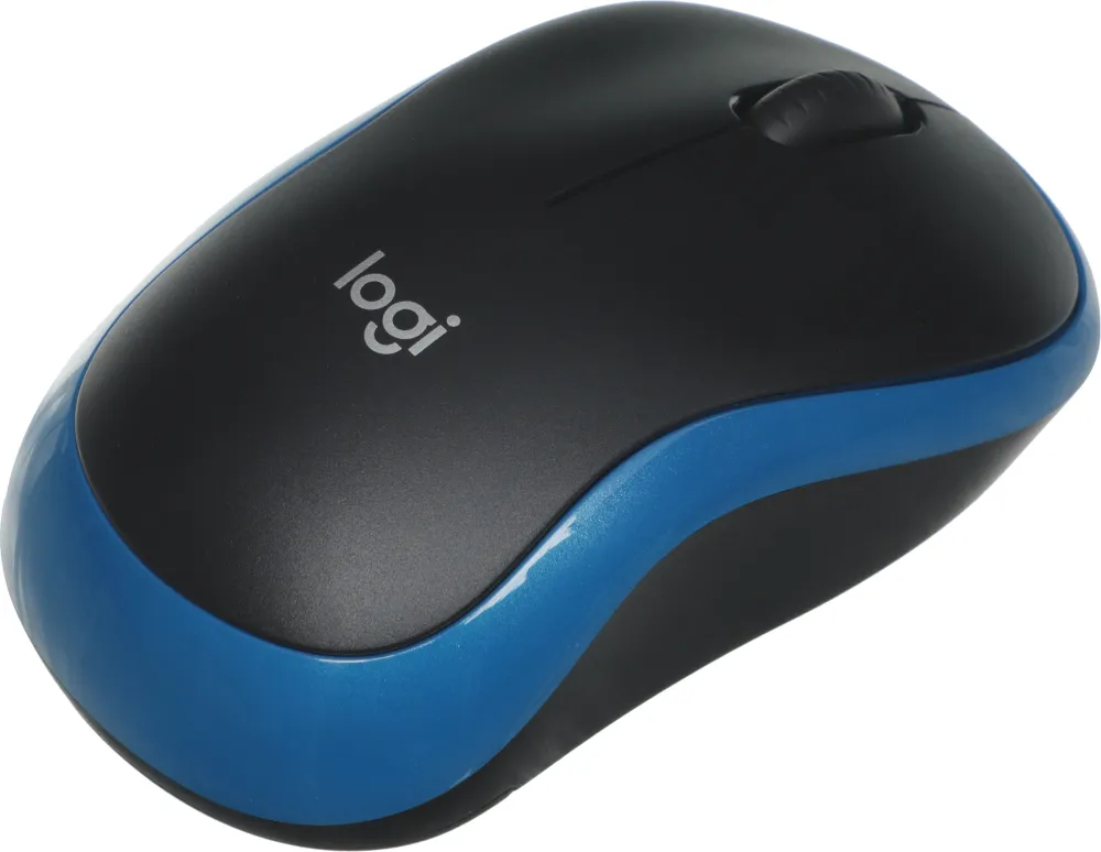 Мышь беспроводная Logitech M185 Blue синяя, оптическая, 1000dpi, 2.4GHz, USB-ресивер Logitech Unifying®, {10} (028852)
