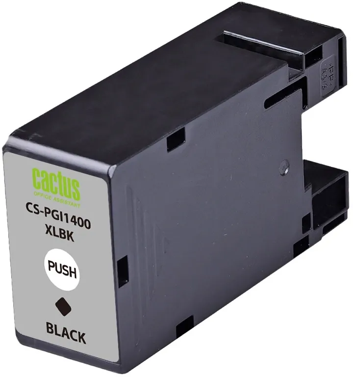 Картридж струйный Cactus CS-PGI1400XLBK PGI-1400 черный пигментный (36мл) для Canon MB2050/MB2350/MB2040/MB2340 с чипом