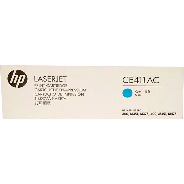 HP Картридж CE411AC 305A лазерный голубой (2600 стр) (белая корпоративная коробка)